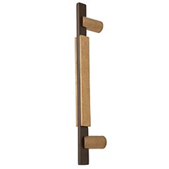 Hardware International [01-209-CE] Solid Bronze Small Appliance Pull Handle - Edge Series - Champagne / Espresso Finish - 9&quot; C/C - 11 1/4&quot; L