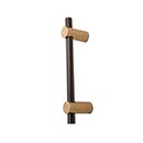 Hardware International [04-109-CE] Solid Bronze Small Appliance Pull Handle - Curve Series - Champagne / Espresso Finish - 9" C/C - 11" L