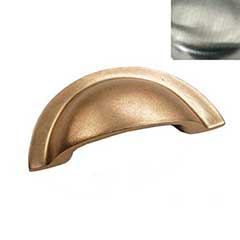 Hardware International [16-501-SN] Solid Brass Cabinet Cup Pull - Deco Series - Satin Nickel Finish - 2 3/8&quot; C/C - 3 1/2&quot; L