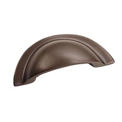 Hardware International [16-501-E] Solid Bronze Cabinet Cup Pull - Deco Series - Espresso Finish - 2 3/8&quot; C/C - 3 1/2&quot; L