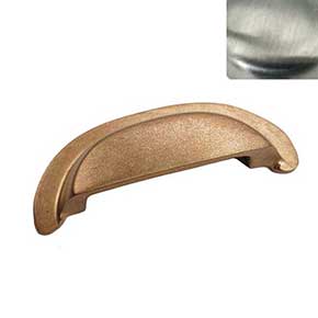 Hardware International [16-502-SN] Solid Brass Cabinet Cup Pull - Deco Series - Satin Nickel Finish - 3" C/C - 4 1/4" L