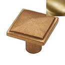 Hardware International [06-501-SB] Solid Brass Cabinet Knob - Mission Series - Satin Brass Finish - 1" Sq.