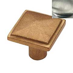 Hardware International [06-501-SN] Solid Brass Cabinet Knob - Mission Series - Satin Nickel Finish - 1&quot; Sq.