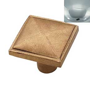 Hardware International [06-502-PC] Solid Brass Cabinet Knob - Mission Series - Polished Chrome Finish - 1 1/4" Sq.