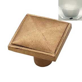 Hardware International [06-502-PN] Solid Brass Cabinet Knob - Mission Series - Polished Nickel Finish - 1 1/4" Sq.
