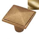 Hardware International [06-503-SB] Solid Brass Cabinet Knob - Mission Series - Satin Brass Finish - 1 1/2" Sq.