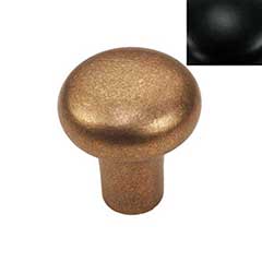 Hardware International [07-601-BL] Solid Brass Cabinet Knob - Renaissance Series - Flat Black Finish - 1&quot; Dia.