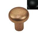 Hardware International [07-601-BL] Solid Brass Cabinet Knob - Renaissance Series - Flat Black Finish - 1" Dia.