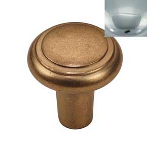 Hardware International [08-502-PC] Solid Brass Cabinet Knob - Renaissance Series - Polished Chrome Finish - 1 1/4" Dia.