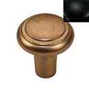 Hardware International [08-502-BL] Solid Brass Cabinet Knob - Renaissance Series - Flat Black Finish - 1 1/4&quot; Dia.