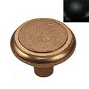 Hardware International [08-503-BL] Solid Brass Cabinet Knob - Renaissance Series - Flat Black Finish - 1 1/2&quot; Dia.