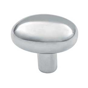 Hardware International [09-501-PC] Solid Brass Cabinet Knob - Mission Series - Polished Chrome Finish - 1 3/8" L