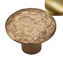 Hardware International [13-603-SB] Solid Brass Cabinet Knob - Deco Series - Satin Brass Finish - 1 1/2" Dia.