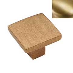 Hardware International [05-502-SB] Solid Brass Cabinet Knob - Mission Series - Satin Brass Finish - 1 1/4&quot; Sq.