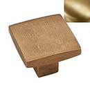 Hardware International [05-503-SB] Solid Brass Cabinet Knob - Mission Series - Satin Brass Finish - 1 1/2" Sq.