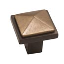 Hardware International [01-502-EC] Solid Bronze Cabinet Knob - Edge Series - Espresso / Champagne Finish - 1 1/4&quot; Sq.