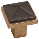 Hardware International [01-503-CE] Solid Bronze Cabinet Knob - Edge Series - Champagne / Espresso Finish - 1 1/2&quot; Sq.