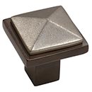 Hardware International [01-503-EP] Solid Bronze Cabinet Knob - Edge Series - Espresso / Platinum Finish - 1 1/2&quot; Sq.