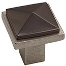 Hardware International [01-503-PE] Solid Bronze Cabinet Knob - Edge Series - Platinum / Espresso Finish - 1 1/2" Sq.