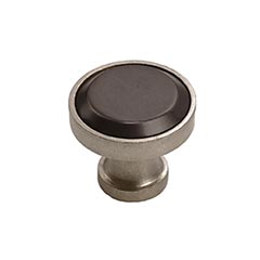 Hardware International [01-601-PE] Solid Bronze Cabinet Knob - Edge Series - Platinum / Espresso Finish - 1&quot; Dia.