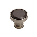 Hardware International [01-601-PE] Solid Bronze Cabinet Knob - Edge Series - Platinum / Espresso Finish - 1" Dia.