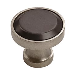 Hardware International [01-603-PE] Solid Bronze Cabinet Knob - Edge Series - Platinum / Espresso Finish - 1 1/2&quot; Dia.