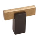 Hardware International [01-701-EC] Solid Bronze Cabinet Knob - Edge Series - Espresso / Champagne Finish - 1 1/2" L