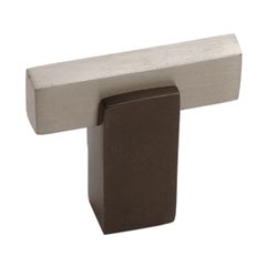 Hardware International [01-701-EP] Solid Bronze Cabinet Knob - Edge Series - Espresso / Platinum Finish - 1 1/2&quot; L