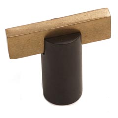 Hardware International [01-801-EC] Solid Bronze Cabinet Knob - Edge Series - Espresso / Champagne Finish - 1 1/2&quot; L