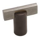 Hardware International [01-801-EP] Solid Bronze Cabinet Knob - Edge Series - Espresso / Platinum Finish - 1 1/2&quot; L