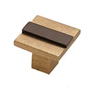 Hardware International [02-501-CE] Solid Bronze Cabinet Knob - Angle Series - Champagne / Espresso Finish - 1" Sq.