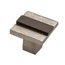 Hardware International [02-501-PE] Solid Bronze Cabinet Knob - Angle Series - Platinum / Espresso Finish - 1" Sq.