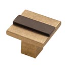 Hardware International [02-502-CE] Solid Bronze Cabinet Knob - Angle Series - Champagne / Espresso Finish - 1 1/4&quot; Sq.