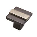 Hardware International [02-502-EP] Solid Bronze Cabinet Knob - Angle Series - Espresso / Platinum Finish - 1 1/4&quot; Sq.