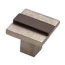 Hardware International [02-502-PE] Solid Bronze Cabinet Knob - Angle Series - Platinum / Espresso Finish - 1 1/4" Sq.