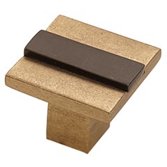 Hardware International [02-503-CE] Solid Bronze Cabinet Knob - Angle Series - Champagne / Espresso Finish - 1 1/2&quot; Sq.