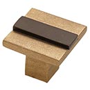 Hardware International [02-503-CE] Solid Bronze Cabinet Knob - Angle Series - Champagne / Espresso Finish - 1 1/2&quot; Sq.