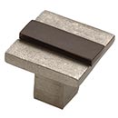 Hardware International [02-503-PE] Solid Bronze Cabinet Knob - Angle Series - Platinum / Espresso Finish - 1 1/2&quot; Sq.