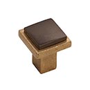 Hardware International [02-601-CE] Solid Bronze Cabinet Knob - Angle Series - Champagne / Espresso Finish - 1" Sq.