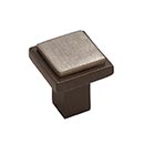 Hardware International [02-601-EP] Solid Bronze Cabinet Knob - Angle Series - Espresso / Platinum Finish - 1&quot; Sq.