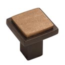 Hardware International [02-602-EC] Solid Bronze Cabinet Knob - Angle Series - Espresso / Champagne Finish - 1 1/4" Sq.