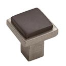 Hardware International [02-602-PE] Solid Bronze Cabinet Knob - Angle Series - Platinum / Espresso Finish - 1 1/4&quot; Sq.