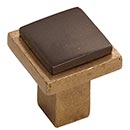 Hardware International [02-602-CE] Solid Bronze Cabinet Knob - Angle Series - Champagne / Espresso Finish - 1 1/4&quot; Sq.