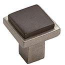 Hardware International [02-603-PE] Solid Bronze Cabinet Knob - Angle Series - Platinum / Espresso Finish - 1 1/2" Sq.