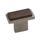 Hardware International [03-502-PE] Solid Bronze Cabinet Knob - Angle Series - Platinum / Espresso Finish - 1 1/2&quot; L