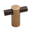 Hardware International [04-501-CE] Solid Bronze Cabinet Knob - Curve Series - Champagne / Espresso Finish - 1 1/2" L