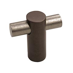 Hardware International [04-501-EP] Solid Bronze Cabinet Knob - Curve Series - Espresso / Platinum Finish - 1 1/2" L