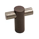 Hardware International [04-501-EP] Solid Bronze Cabinet Knob - Curve Series - Espresso / Platinum Finish - 1 1/2&quot; L