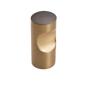 Hardware International [04-601-CE] Solid Bronze Cabinet Knob - Curve Series - Champagne / Espresso Finish - 3/4" Dia.