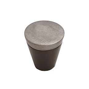 Hardware International [04-702-EP] Solid Bronze Cabinet Knob - Curve Series - Espresso / Platinum Finish - 1 1/8" Dia.